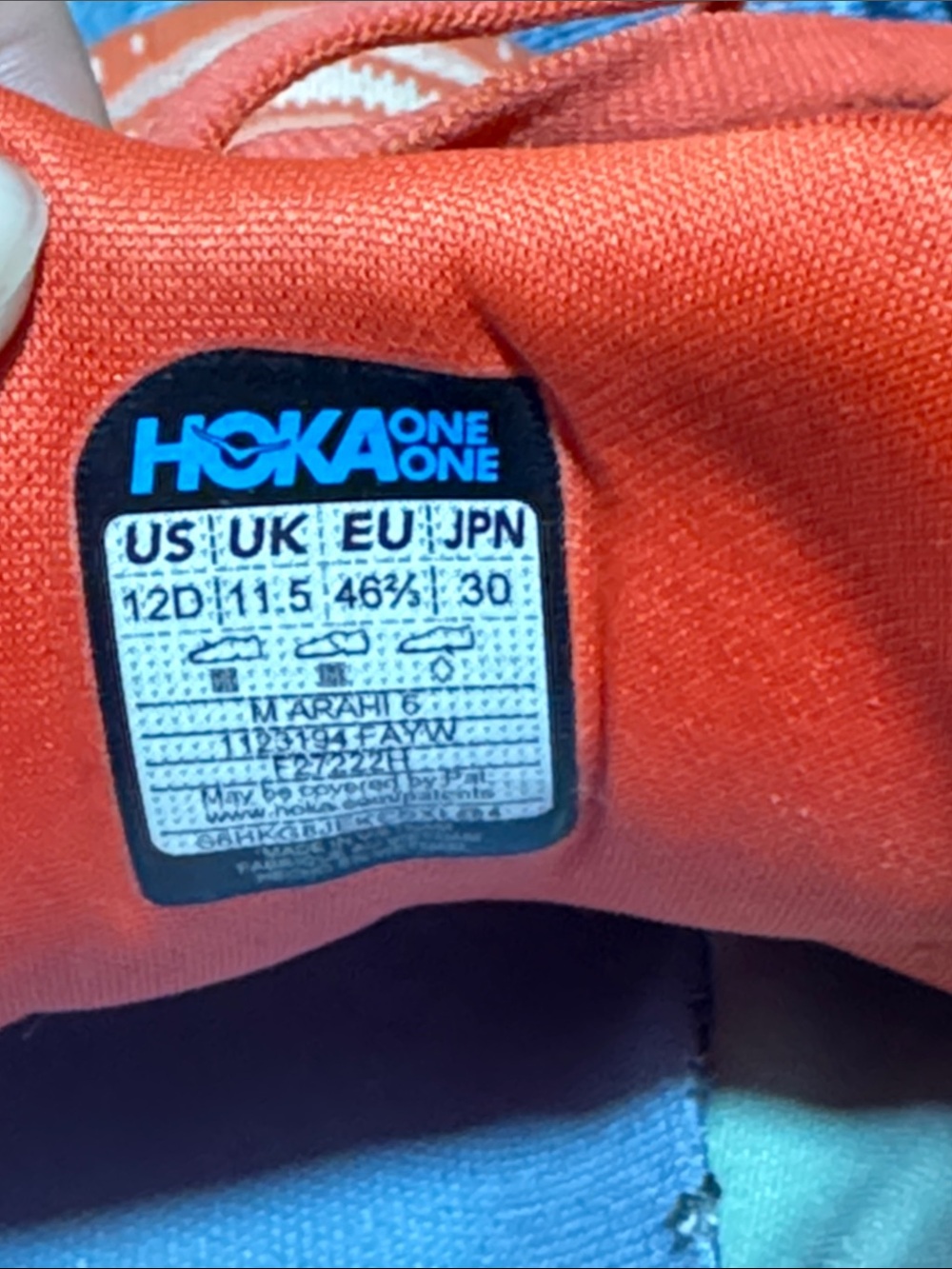Hoka Arahi 6 - M Size 12 - Red and Yellow Cushioned Running Shoes - Picture 5 of 8